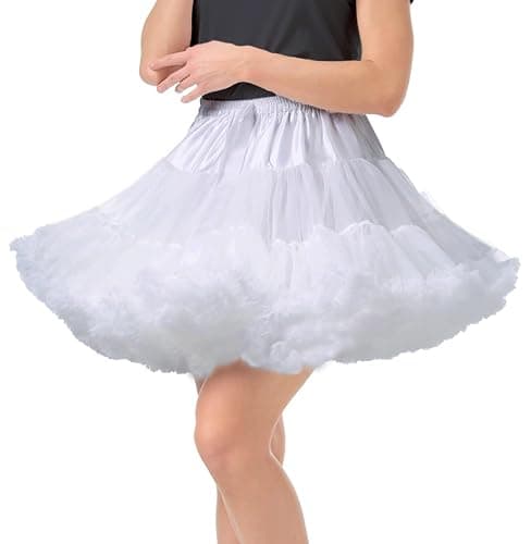*daisysboutique* Women's High Wasit Petticoat Skirts Mesh Tulle Underskirt Ballet Tutu Crinoline Elastic Fluffy Rockabilly - Image 1