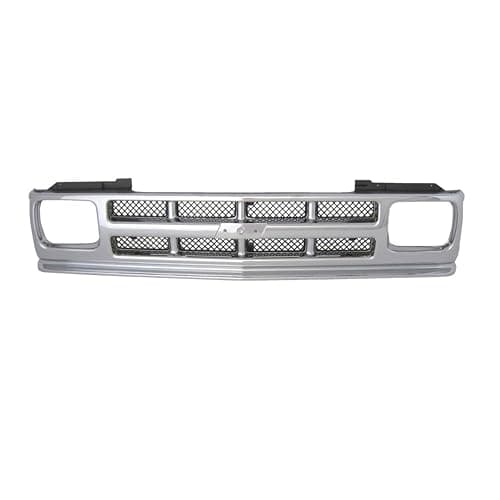 Front Grille Assembly Kit Silver Fits for 1991-1993 Chevrolet S10 1991-1994 S10 Blazer Chrome Replaces GM1200326 15701945-PFM thumbnail 2