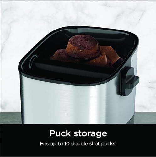 Ninja Luxe Café Knock Box, Accessories for Espresso Machine, Easy & Mess-Free Puck Disposal, Coffee & Espresso Grounds, Non-slip Base, Removable Bar, Holds 10 Double Shot Pucks, XSKKNOCKBOX thumbnail 5