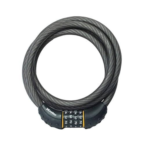 Master Lock Cable Lock, Set Your Own Combination Bike Lock, 6 ft. Long, Black, 8122D - Image 1