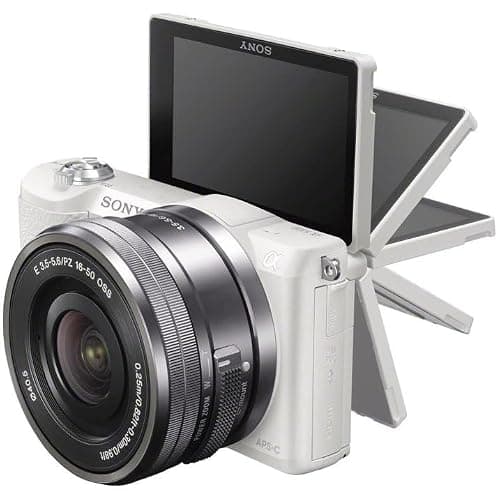 Sony Alpha a5100 Mirrorless Camera with 16-50mm Power Zoom Lens | 24.3MP APS-C Sensor, Fast Hybrid Autofocus (White) + 64GB Card + Card Reader + Case + Flex Tripod + Hand Strap + Memory Wallet + More thumbnail 4
