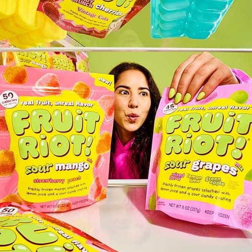 Fruit Riot Sour Candy Grapes Mix, Made with Real Fruit, 8oz, Gluten-Free thumbnail 6
