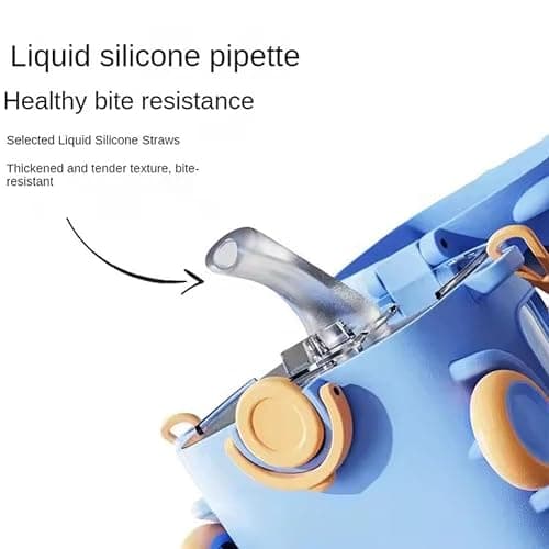 Portable Water Cup in Bus Shape with Strap 17Oz,Cute Bus Water Bottle with Straw,360°Leak-Proof Bounce Flip Top Straw Water Bottle,Detachable Fun Toy Bus Water Bottle for Boys Girls Camping Trips thumbnail 9
