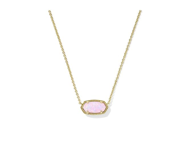 Kendra Scott, Womens, Elisa Necklace, Gold Blush Pink Opal, One Size - Image 1