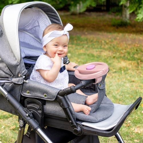 Accmor Stroller Steering Wheel Toy, Simulated Steering Wheel for Stroller Shopping Carts Cart Universal Detachable Pretend Driving Funny Toy Attachment thumbnail 4