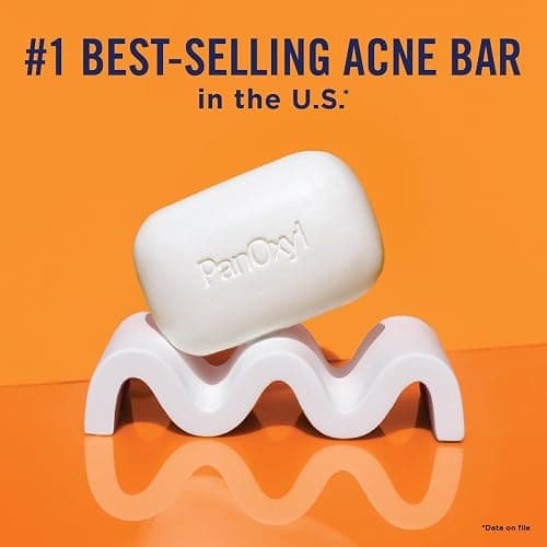 PanOxyl Acne Treatment Bar with 10% Benzoyl Peroxide, Maximum Strength Bar Soap for Face, Chest and Back, Benzoyl Peroxide Soap Body Wash, Vegan, For Acne Prone Skin, 4 oz thumbnail 5