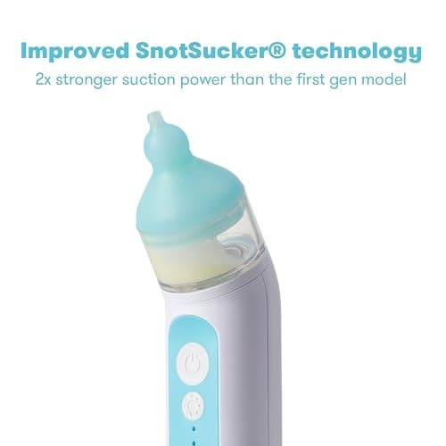 Frida Baby Electric NoseFrida Nasal Aspirator for Baby & Toddler, Essential | Nose Sucker for Congestion & Allergy Relief, Upgraded with 3 Suction Levels, 2 Silicone Tips, USB thumbnail 4