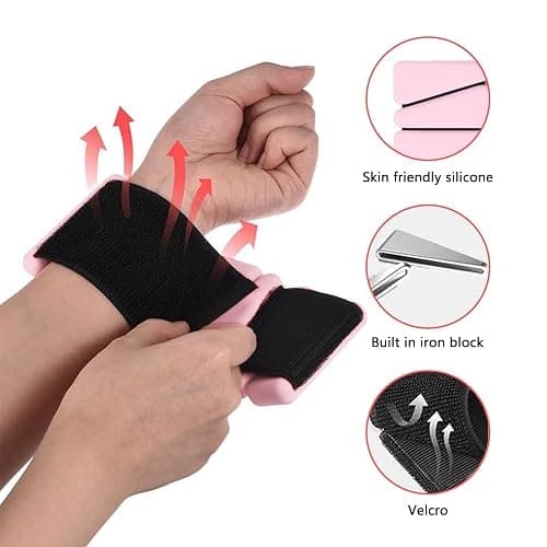 BSAFP Wrist Weights Set of 2, Adjustable Silicone Wrist and Ankle Weights for Women and Men, Adjustable Silicone Weight Bracelets (1Lbs Each) Suitable for Yoga, Pilates, Dance, Running, Jogging thumbnail 3