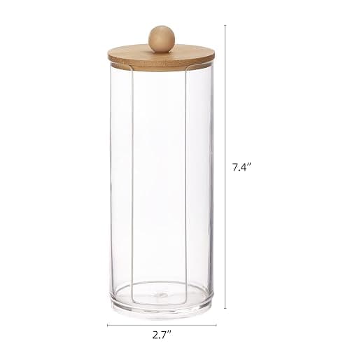 Tecbeauty Cotton Pads Holder Makeup Removers Bathroom Organizer Storage Cotton Rounds, Clear thumbnail 3