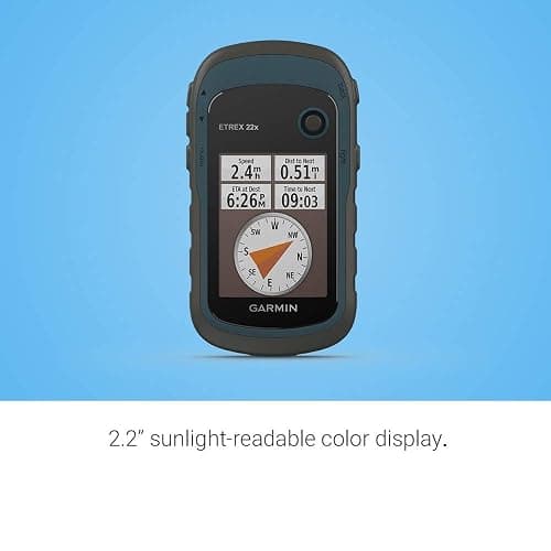 Garmin 010-02256-00 eTrex 22x, Rugged Handheld GPS Navigator, Black/Navy thumbnail 7