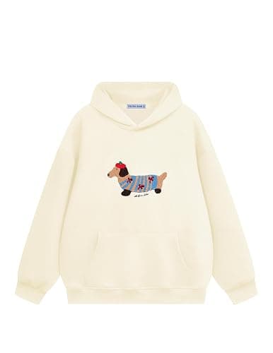 Aelfric Eden Cartoon Dog Hoodie Couple Hooded Sweatshirt Long Sleeve Pullover Oversized Hoodies 2025 Outfits - Image 1
