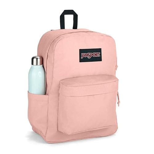 JanSport SuperBreak Plus Backpack with Padded 15-inch Laptop Sleeve and Integrated Bottle Pocket - Spacious and Durable Daypack for Work and Travel - Misty Rose thumbnail 2