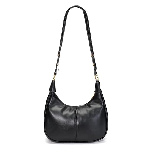 Shoulder Bags for Women Small Hobo Bags Crescent Shaped Cute Retro Tote Handbag Mini Clutch Purse with Zipper Closure - Image 1