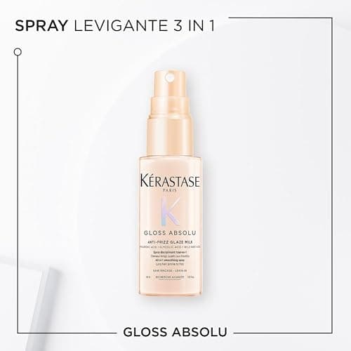 Kérastase, Gloss Absolu, Spray Multi-Beneficio per Capelli Crespi, Con Acido Glicolico, Acido Ialuronico e Olio di Rosa Canina, Anti-Frizz Glaze Milk, Formato Mini, 45 ml thumbnail 4