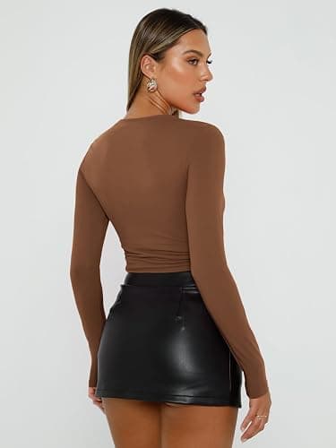 AUTOMET 3 Pack Womens Long Sleeve T Shirts Fall Fashion Basic Going Out Crop Tops Slim Fitted Winter Clothes 2025 thumbnail 5