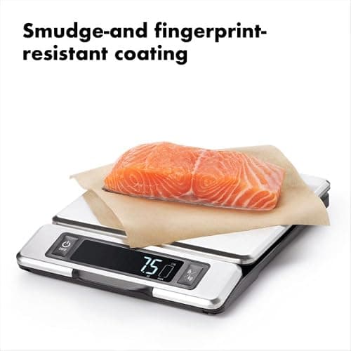 OXO Good Grips 11-Pound Stainless Steel Kitchen Scale with Pull-Out Display - Black thumbnail 6