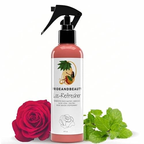 Rose Water For Locs, Daily Moisturizing Refreshing Spray, Rose Water For Hair, Rosewater and Peppermint Hair Scalp Moisturizer. (8 OUNCES) - Image 1
