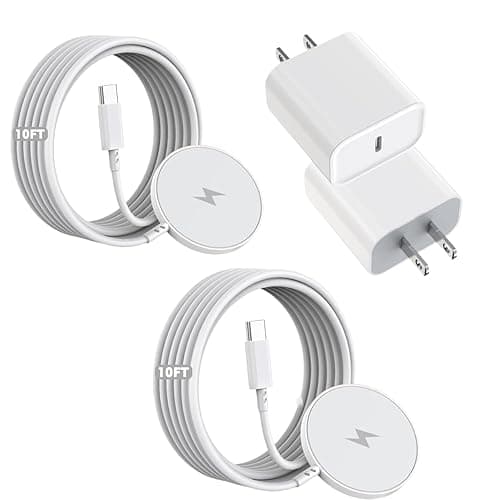 2 Pack Fast Mag-Safe Wireless Charger,10 FT Apple Magnetic Wireless Charger with USB C Charging Plug 15W iPhone Charging Pad for iPhone 16/16 Pro/Pro Max/15/14/13/12/Plus/Pro/Pro Max,AirPods 3/2/Pro 2