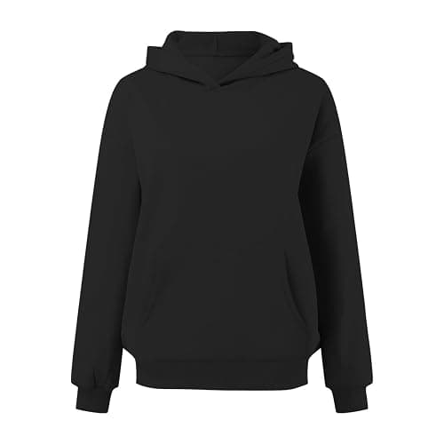 Hoodies for Women Teen Girls 2025 Fall Outfits Trendy Plain Hoodie Plus Size Oversized Sweatshirt Cute Aesthetic Clothes thumbnail 4