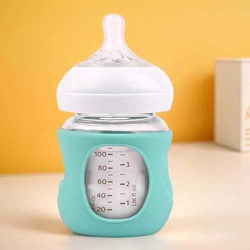 2 Pack Silicone Sleeves Compatible with Philips Avent Glass Baby Bottles 4 oz, to Prevent The Baby Bottles from Breaking, BPA-Free (Green+Light Green) thumbnail 7