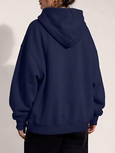 Trendy Queen Women Oversized Hoodies Fall Outfits | Gentle Skin Feel, Aesthetic Drop Shoulder, Large Kangaroo Pocket, Seamless Daily Outfit Match thumbnail 4