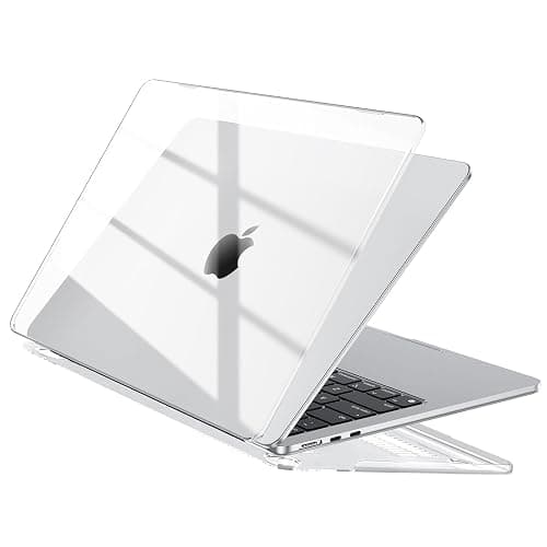 EooCoo Compatible with MacBook Air 13 inch Case M4 M3 M2 2025 2024 2022 Mac Book Air 13.6" Transparent Hard Shell for Model A3240 A3113 A2681 with Touch ID, Plastic Cover Smooth Skin - Crystal Clear - Image 1
