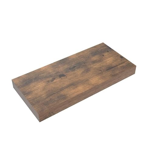 QEEIG Floating Shelves for Wall Bathroom Shelf Bedroom Kitchen Living Room Hanging Book Shelves Small Farmhouse Decor 16 inch Set of 3, Rustic Brown (015-BN3) thumbnail 7