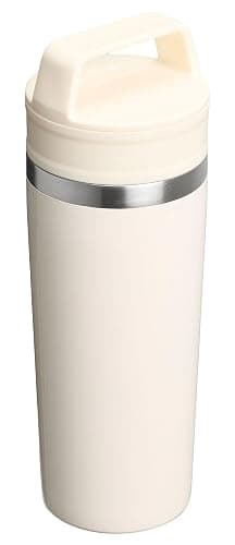 STANLEY Cafe To Go Travel Mug 16 oz | Leakproof Two-Part Drink Through Lid | Tumbler Cup for Coffee, Tea and Drinks | Insulated Stainless Steel Coffee Mug | BPA-Free | Cream Gloss - Cream Gloss - 16 Ounces thumbnail 4