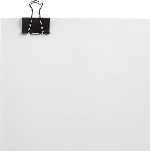 Amazon Basics Sturdy Binder Clips, Office Supplies, Medium 1.25 inches, Document Organizing, Sturdy Steel, Black, 24 Count (2 Pack of 12) thumbnail 10