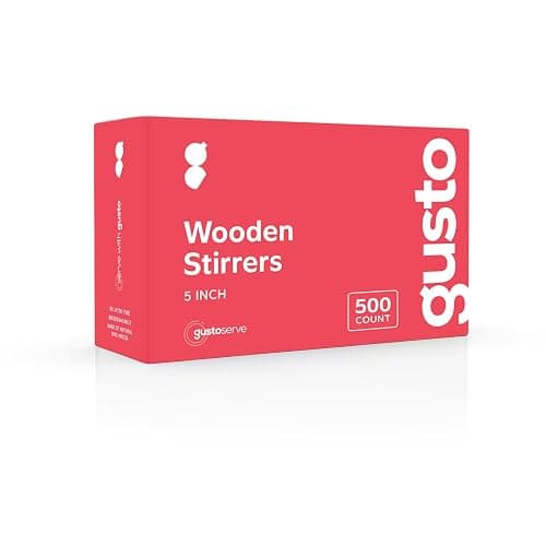 Gusto [500 Count] 5.5 Inch Wooden Coffee Stirrers - Wood Stir Sticks, Biodegradable, Eco-Friendly Wood Stirrers for Coffee & Cocktails - (Formerly Comfy Package) thumbnail 6
