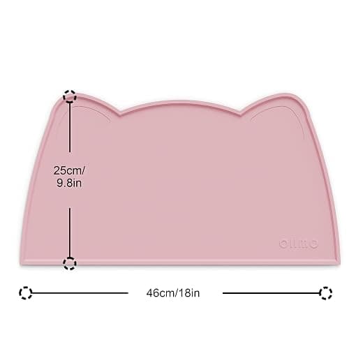 OHMO Cat Food Mat, Silicone Waterproof Dog Food Mat, Non-Skid Spill Proof Pet Feeding Mat for Food and Water, Easy to Clean Dog Placemat thumbnail 2