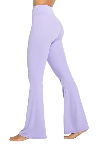 Sunzel Flare Leggings, Crossover Yoga Pants with Tummy Control, High-Waisted and Wide Leg thumbnail 3