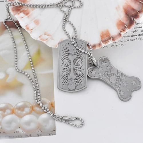 ZHAOZHAO Sliver Bone Plate Card Saturn Necklace for Women - Silver Saturn Pendant - Punk Style thumbnail 4
