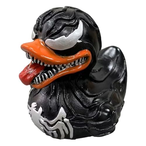 Shilkare Resin Alien Duck, Unique Gothic Gifts & Collectibles, Dark Resin Duck Rubber Novelty Ornament Decorative Duck Figurine for Desktop Home Office Halloween Decor (A) - Image 1