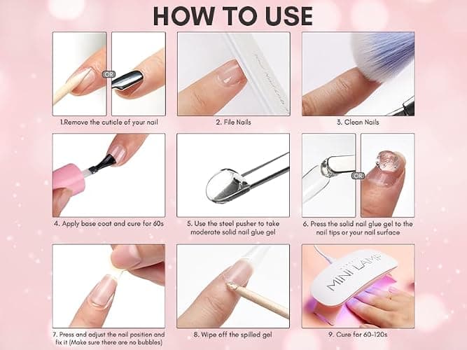 Makartt 15g Clear Solid Nail Glue Gel - Ultra Strong Adhesive 3 in 1 for 3D Nail Gel,Press On Nails, Non-Stick Hands Hard for Acrylic Nails,Curing Needed thumbnail 7