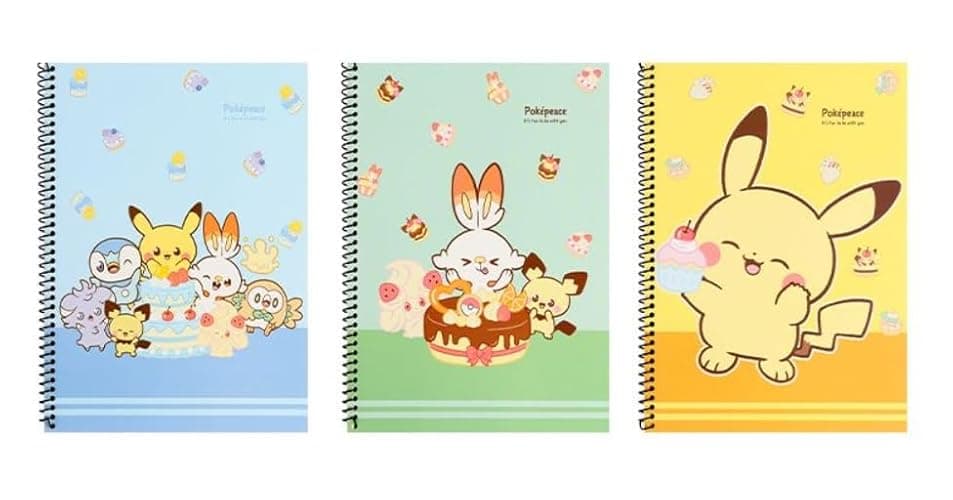 Pikachu 3 Pack 6 x 8 Inches Mini Unlined Blank Spiral Notebook, 30 Sheets Per Notebook - Image 1