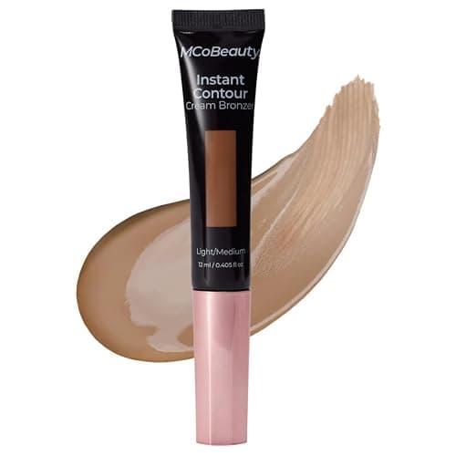 MCoBeauty Instant Contour Cream Bronzer Light to Medium Shade Cream Contour Stick with In-Built Cushion Applicator Concealers & Neutralizing Makeup - Image 1