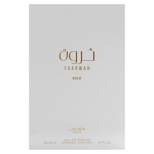 Lattafa Perfumes Tharwah Gold for Unisex Eau de Parfum Spray, 3.4 Ounce thumbnail 5