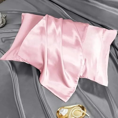 XINYUNXIN 12PCS Heatless Curls Overnight Set, Heatless Curling Set for All Hair Types, Satin No Heat Hair Rollers with Scrunchies & Clips - Safe & Comfortable to Sleep in for Natural Waves(Pink) thumbnail 5