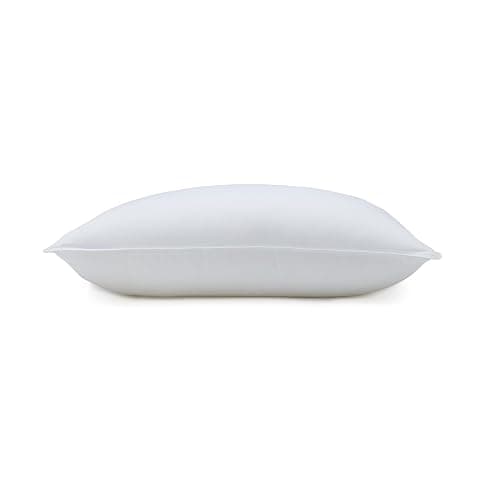 Amazon Basics Down Alternative Pillow for Back Side Sleepers, Medium Density, Standard Size, 26" x 20", 2-Pack, White thumbnail 3