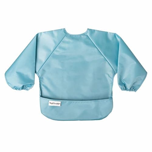 Tiny Twinkle Long Sleeve Bib for Babies & Toddlers | 2-Pack Waterproof Smock Bib for Eating | Machine Washable & Mess-Proof Feeding Essentials | Newborn Shower Gift (Slate Olive,6–24M) thumbnail 3