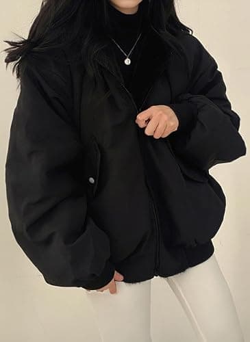 EMMIOL Womens Winter Coats Hooded Fleece Puffer Reversible Long Sleeve Oversized Full Zipper Warm Jackets thumbnail 5