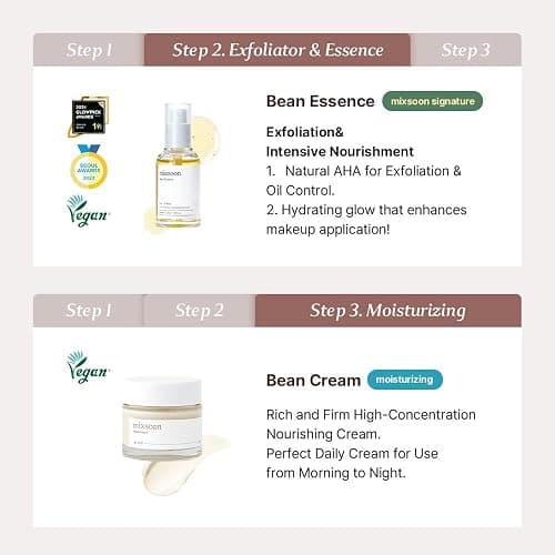 mixsoon Glass Skin Suit Case Set-5-Step Skincare Kit - Hydrating and Radiance-Cleansing Oil, Foam, Essence, Cream 105ml / 3.55 fl.oz. Korean Glass Skin Care thumbnail 8