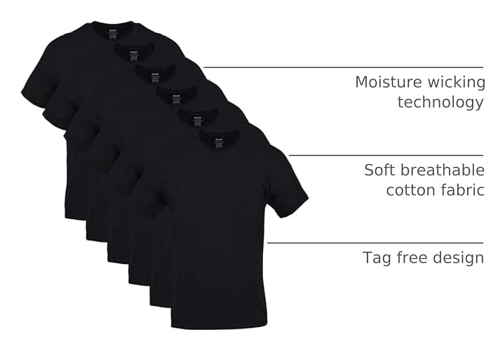 Gildan Men's Crew T-Shirts, Multipack, Style G1100 thumbnail 4
