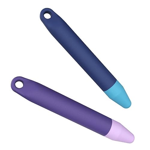 Kid-Friendly Pens for Touch Screens - 2 Pack of Purple and Blue Stylus Pens Compatible with Kindle, iPad, iPhone - Image 1