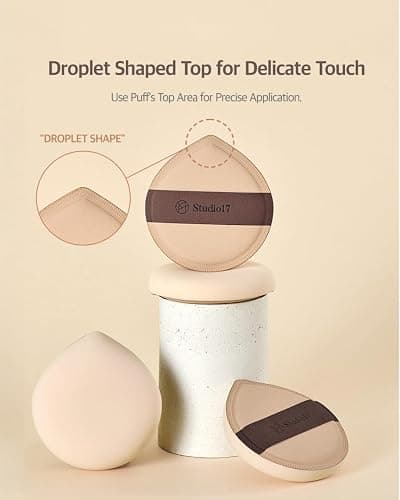 STUDIO17 Pang Pang Makeup Powder Puff 1 Pc | Big Makeup Sponge for Foundation | Fluffy Cushion Puff Blender With Latex | Korean Makeup Puff for Foundation and Powder | 2.2In Diamater thumbnail 5
