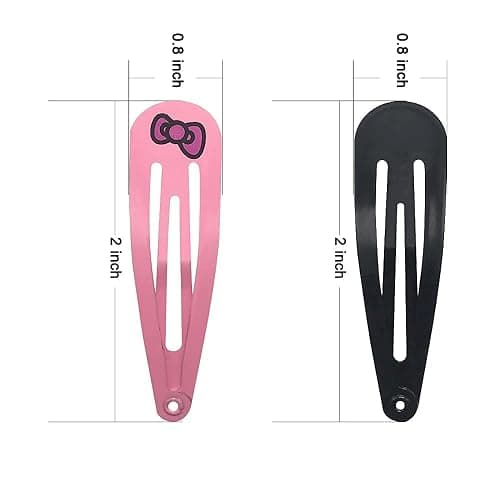 Hair Clips, KUBOM 120-Pack Metal Snap Hair Barrettes Barettes and Hair Clips for Girls,Toddlers,Kids,Women, Baby and Fine/Thick hair - 2inch (Colored Candy and Pattern) thumbnail 3
