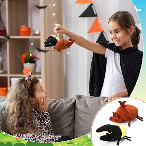 Meooeck 6 Pieces Simulation Beetle Plush Toy 4 Inch Small Beetle Bug Stuffed Animal with Bead Chain Hanging Insect Plush Stuffed Soft Crustaceans for Boys Girls Birthday Animal thumbnail 5