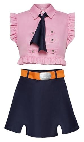 eozegiw Seven Sins Cosplay Costume Elizabeth Liones Pink Shirt Lolita Skirt Uniform Suit Halloween Outfit Full Set thumbnail 2