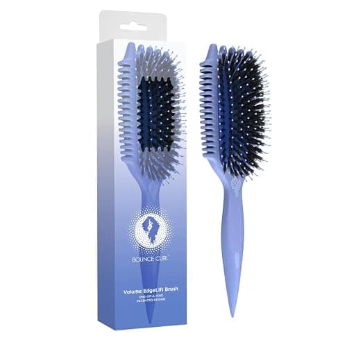 Bounce Curl Volume EdgeLift Brush, 5-in-1 Tool for Volumized, Defined Curls, Waves & Coils - Blue - Image 1
